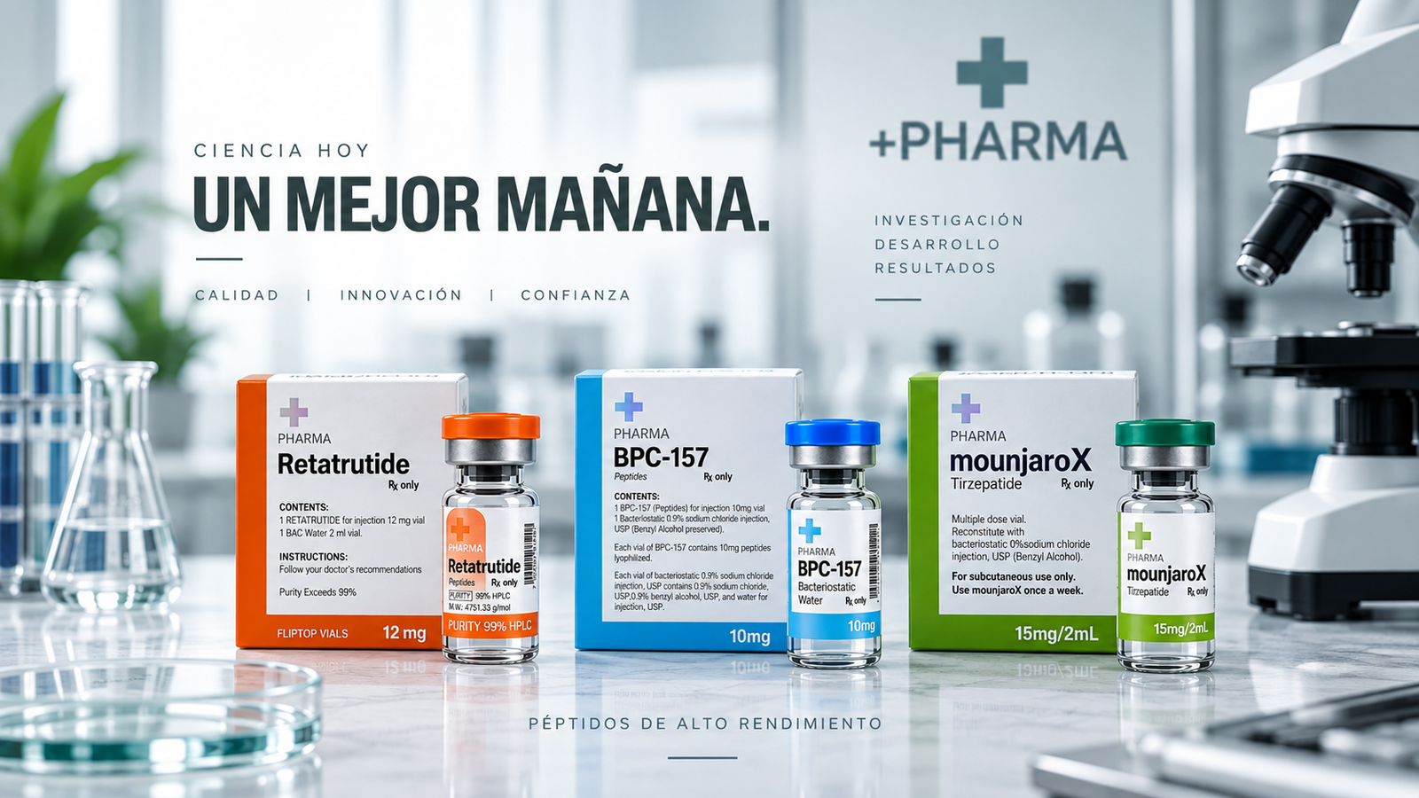 Laboratorio +PHARMA y portafolio farmacéutico