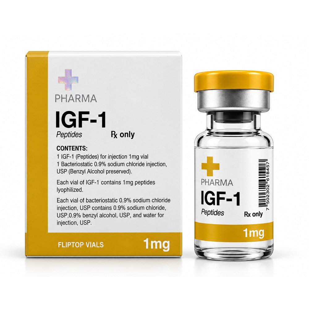 IGF-1 1mg +PHARMA (Kit con Agua Bacteriostática USP)