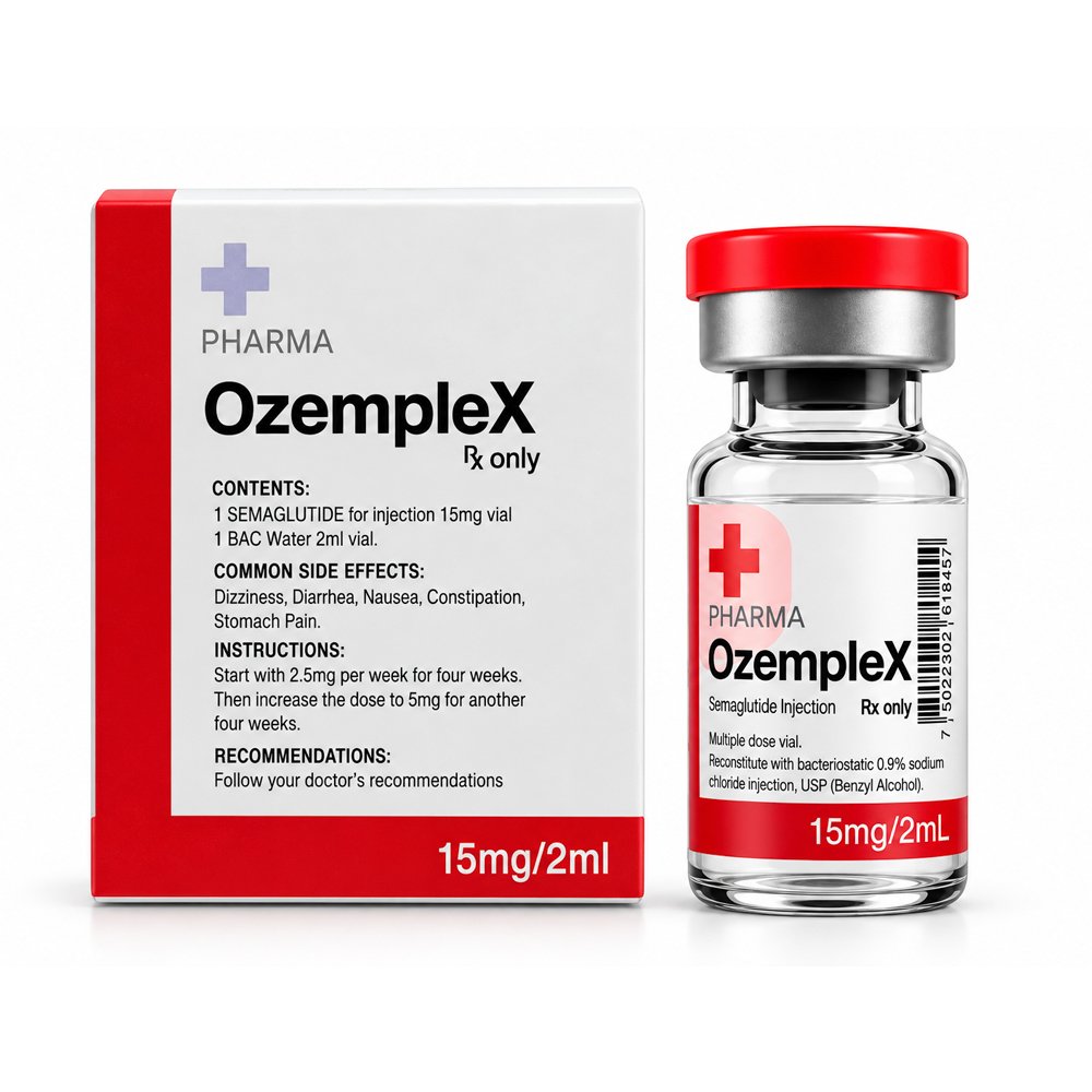 OzempleX Semaglutide 15mg +PHARMA (Kit con BAC Water 2ml)