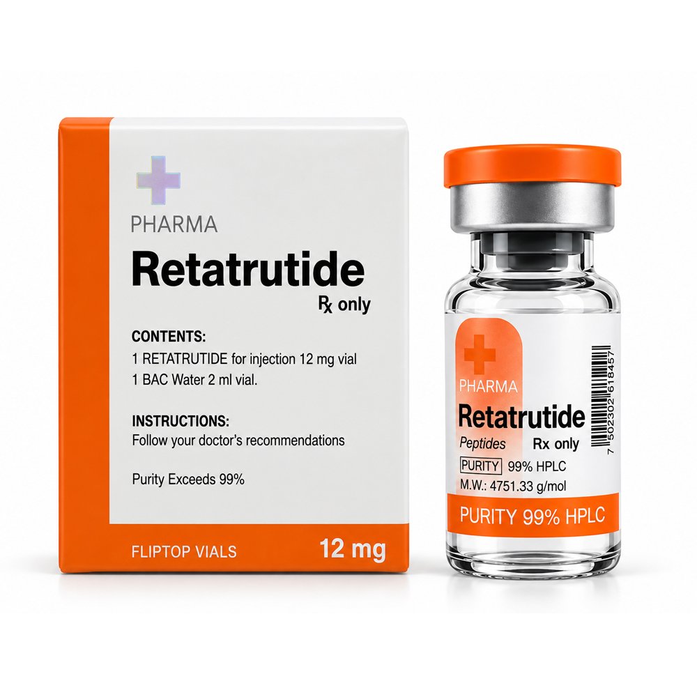 Retatrutide 12mg +PHARMA (Kit con Agua Bacteriostática 2ml)